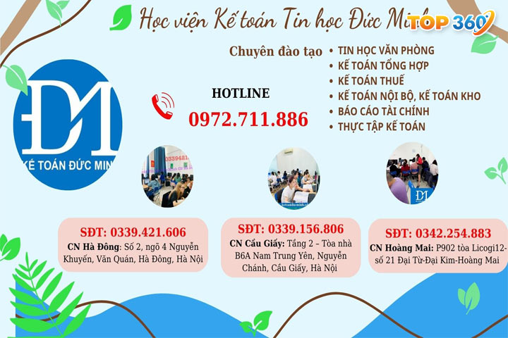 Thông tin về trung tâm học kế toán thực hành ở Hà Nội Đức Minh