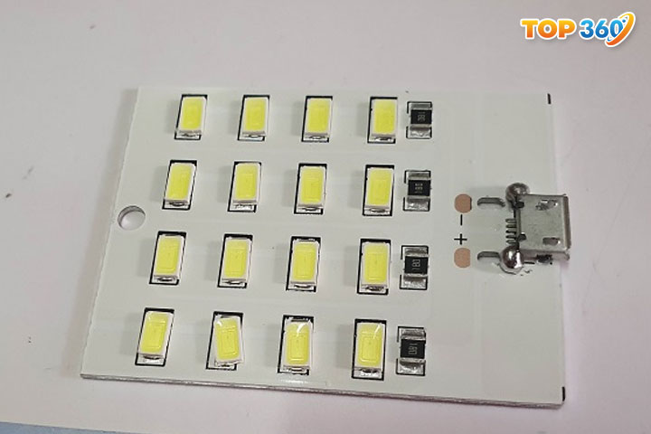 Bảng đèn led 5V cổng micro USB của Linh Kiện Quốc Thái