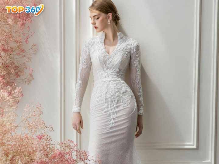 Váy cưới đuôi cá tại Hương Bridal